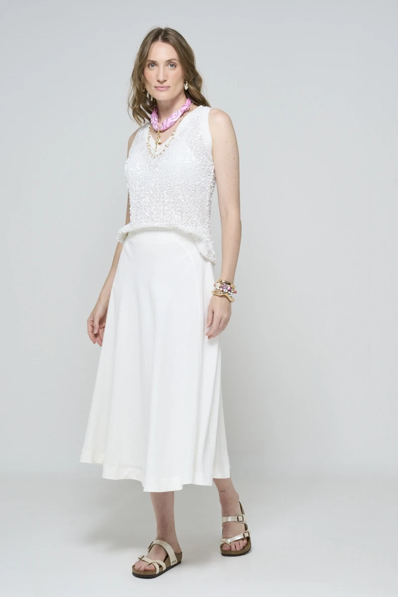 Hidrogênio - REGATA DECOTE V PAETE RETILÍNEA OFF WHITE - 20566018