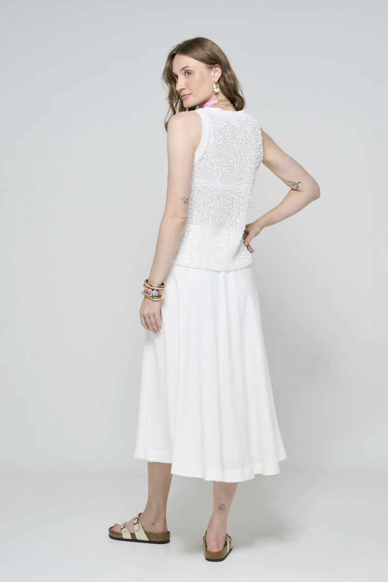 Hidrogênio - REGATA DECOTE V PAETE RETILÍNEA OFF WHITE - 20566018