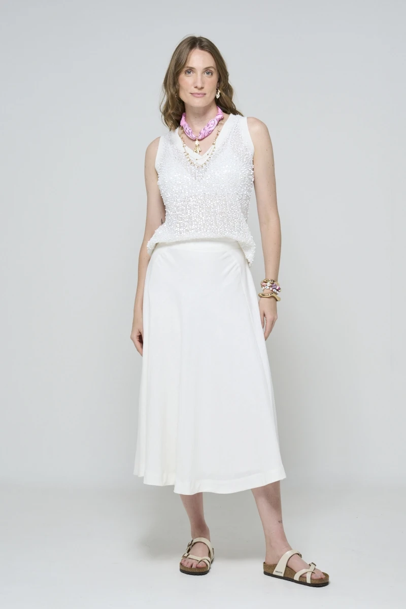 Hidrogênio - REGATA DECOTE V PAETE RETILÍNEA OFF WHITE - 20566018