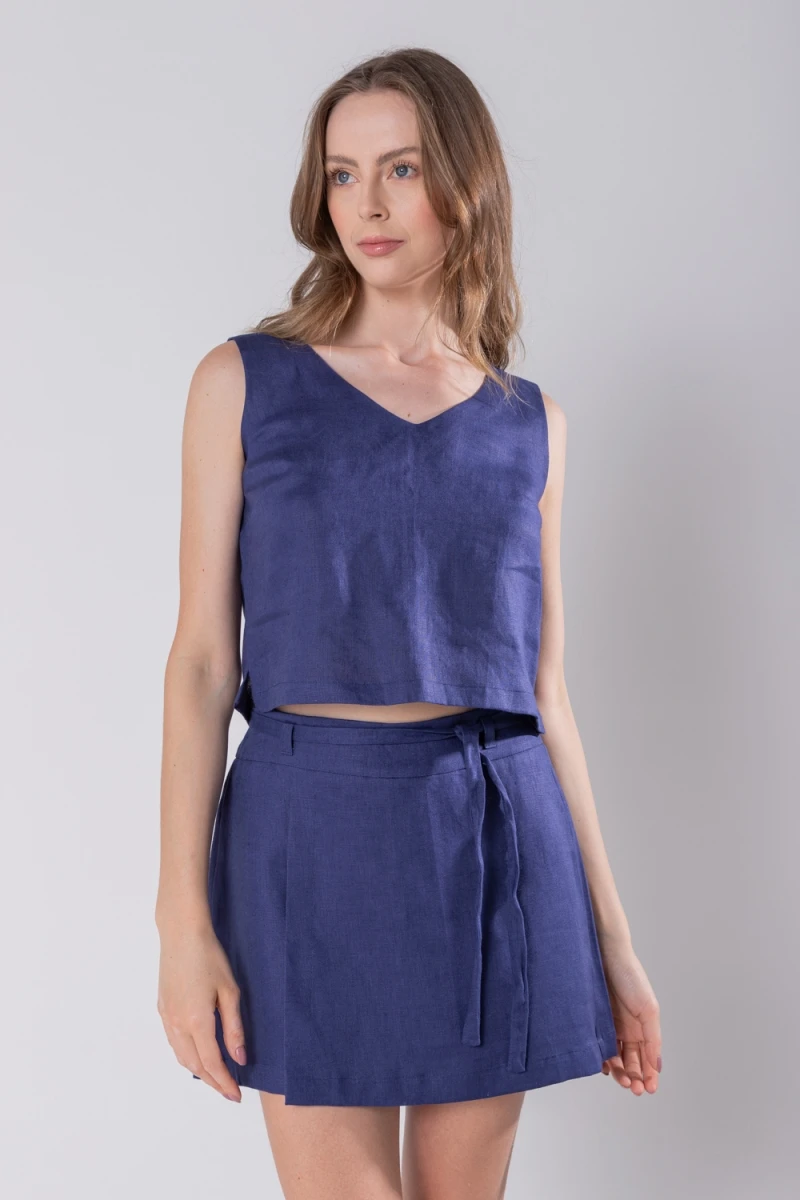 Hidrogênio - REGATA DE LINHO PURO DECOTE V ECLIPSE - 19816207