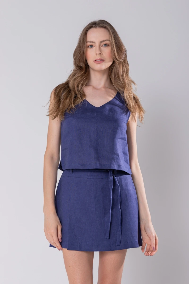 Hidrogênio - REGATA DE LINHO PURO DECOTE V ECLIPSE - 19816207