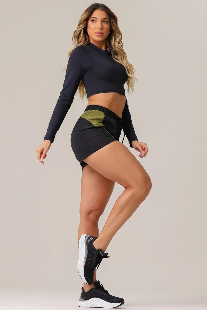 Garotafit - Shorts Bold Preto - SH559A