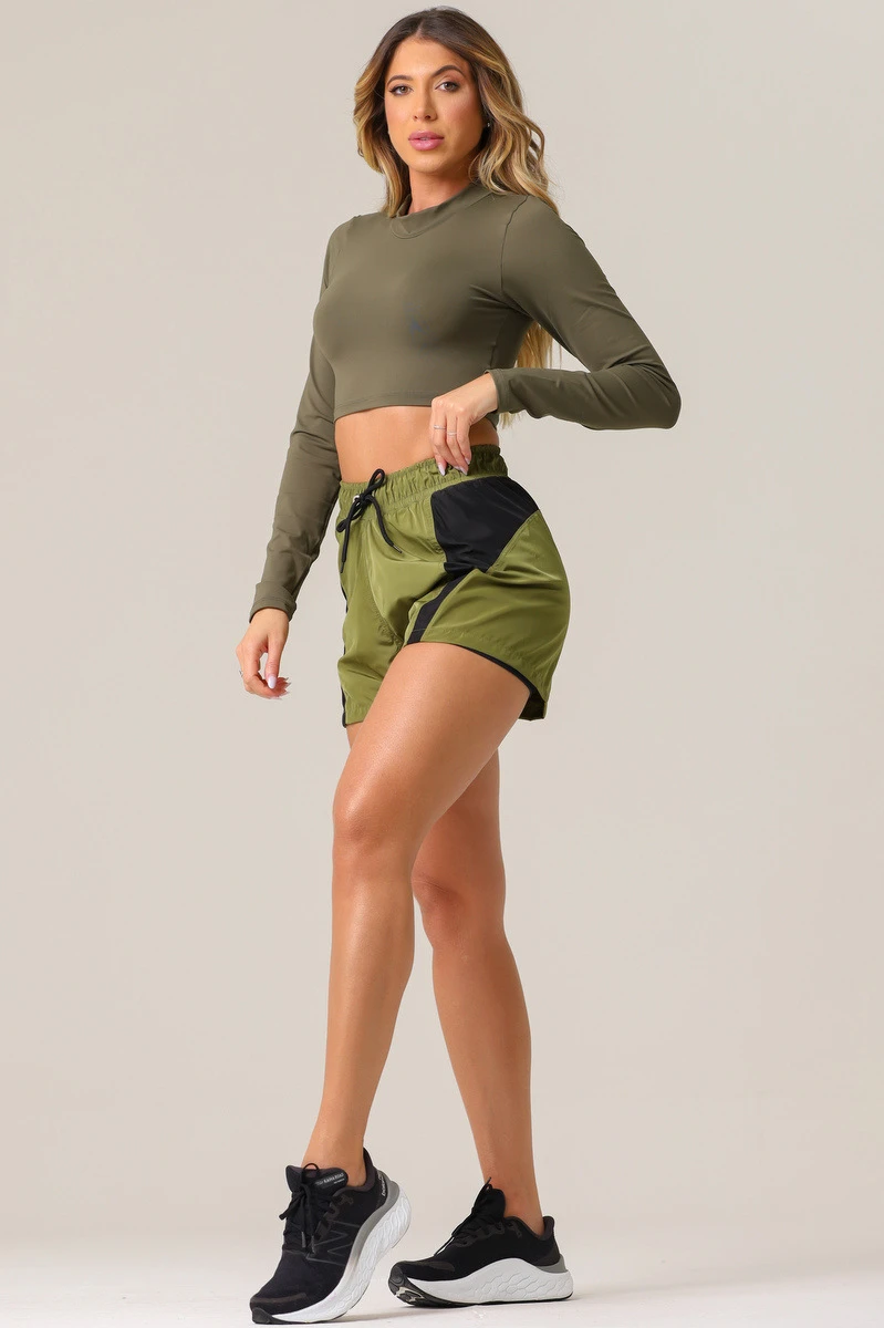Garotafit - Shorts Bold Verde Militar - SH559HM
