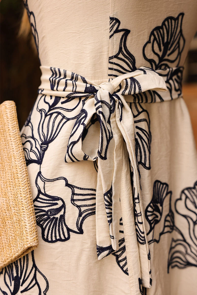 Miss Misses - Vestido Riana Bege - 54714215