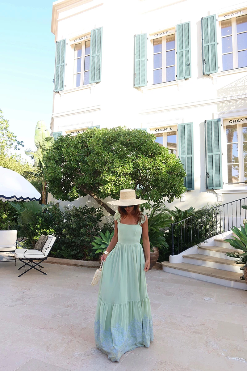 Dot Clothing - Vestido Dot Clothing Lauren Longo C/ Bordado Verde Menta - 2849VERDEM