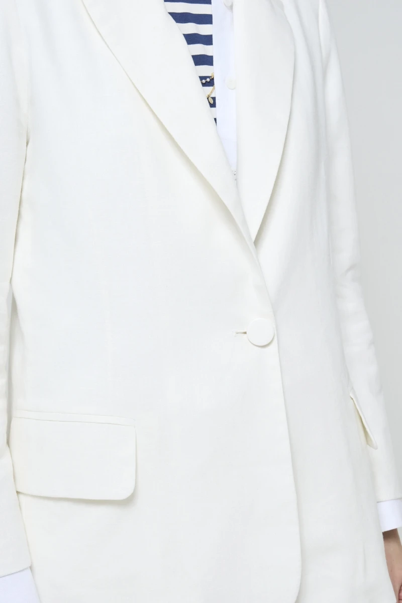 Hidrogênio - BLAZER CLASSICO COM UM BOTÃO OFF WHITE - 20573018