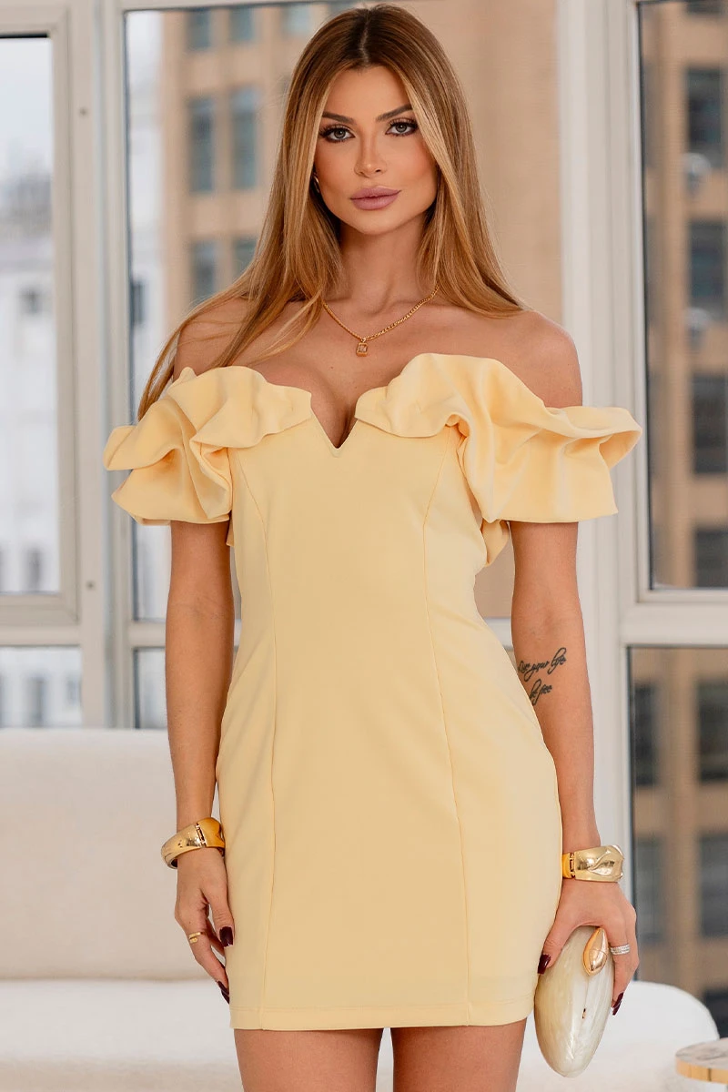 Miss Misses - Vestido Jordana Amarelo - 54690003