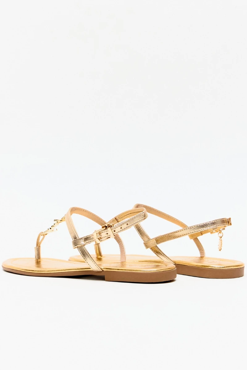 LANÇA PERFUME - Sandália Rasteira Com Pingente Lança Perfume - 0689