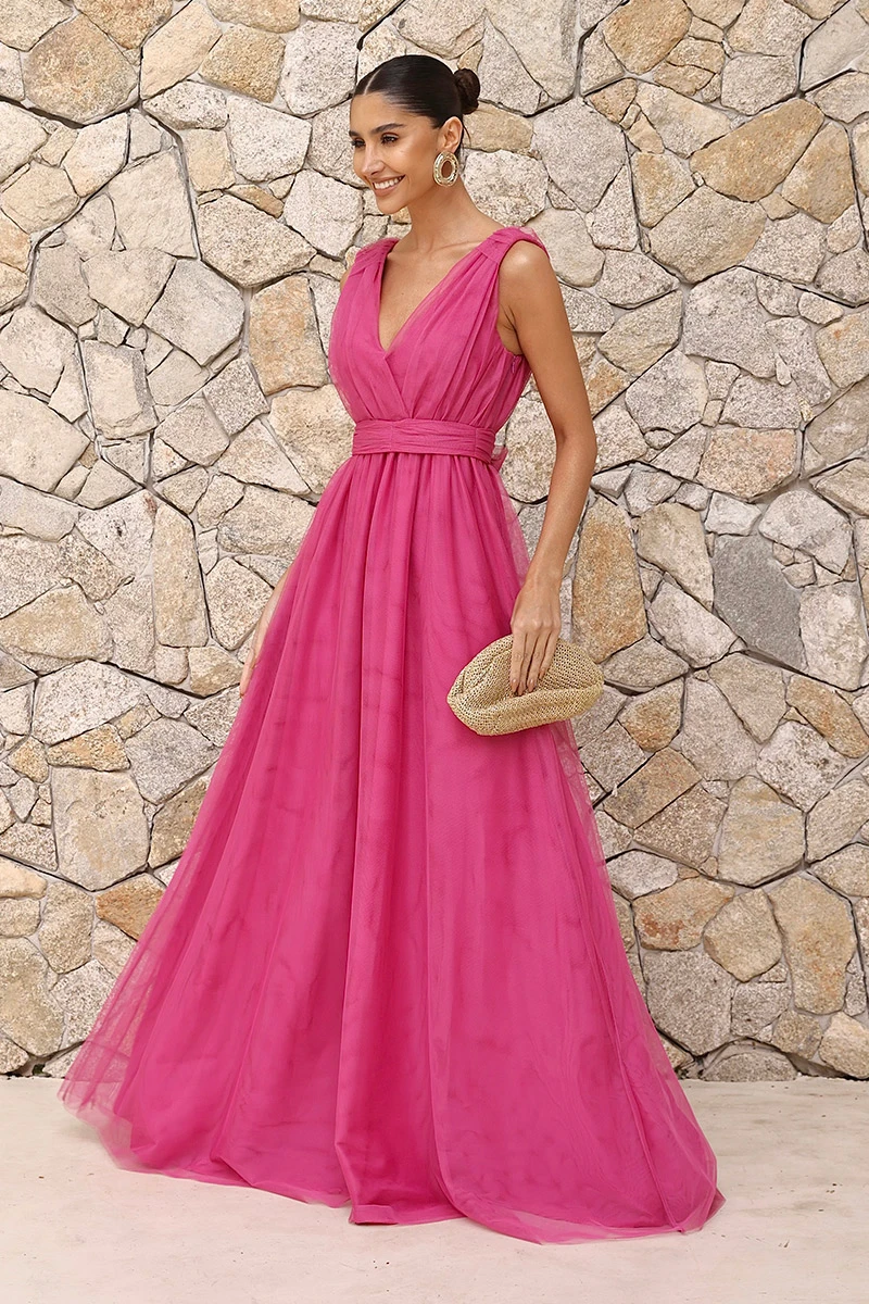 Dot Clothing - Dress Dot Clothing Long tulle Pink - 2834PINK