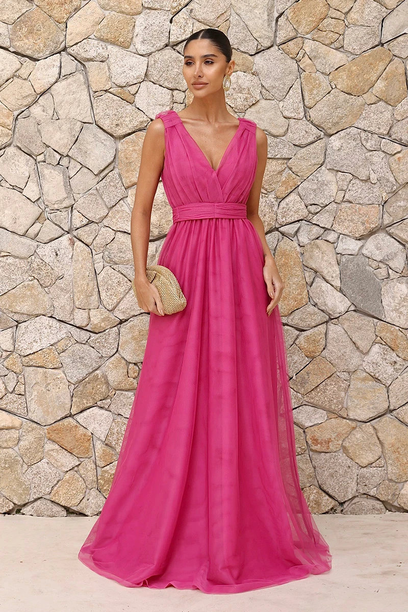 Dot Clothing - Dress Dot Clothing Long tulle Pink - 2834PINK