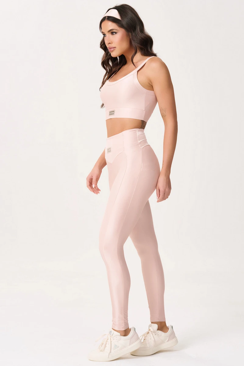 Lets Gym - Bright Powder Pink Leggings - 2142BROP