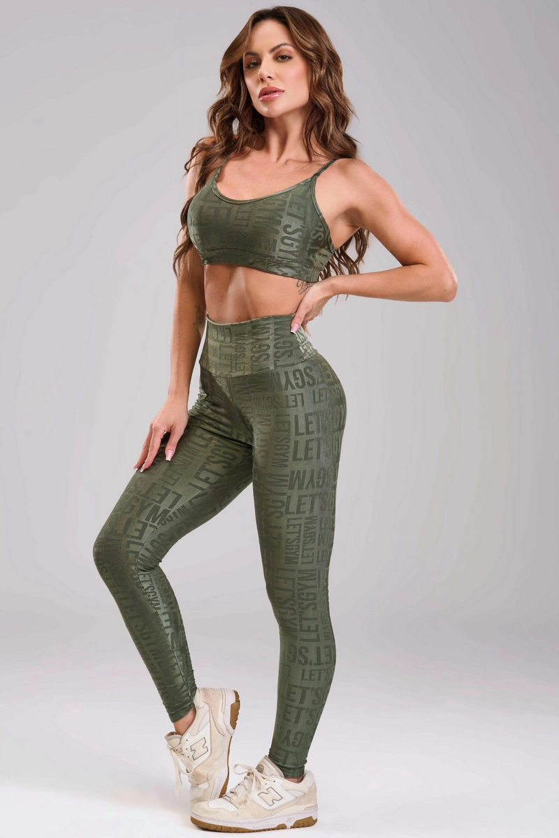 Lets Gym - Top Velvet Name Forest - 2627FST