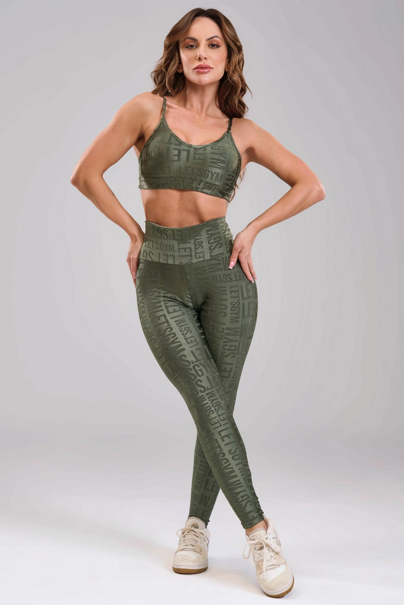 Lets Gym - Legging Velvet Name Forest - 2628FST