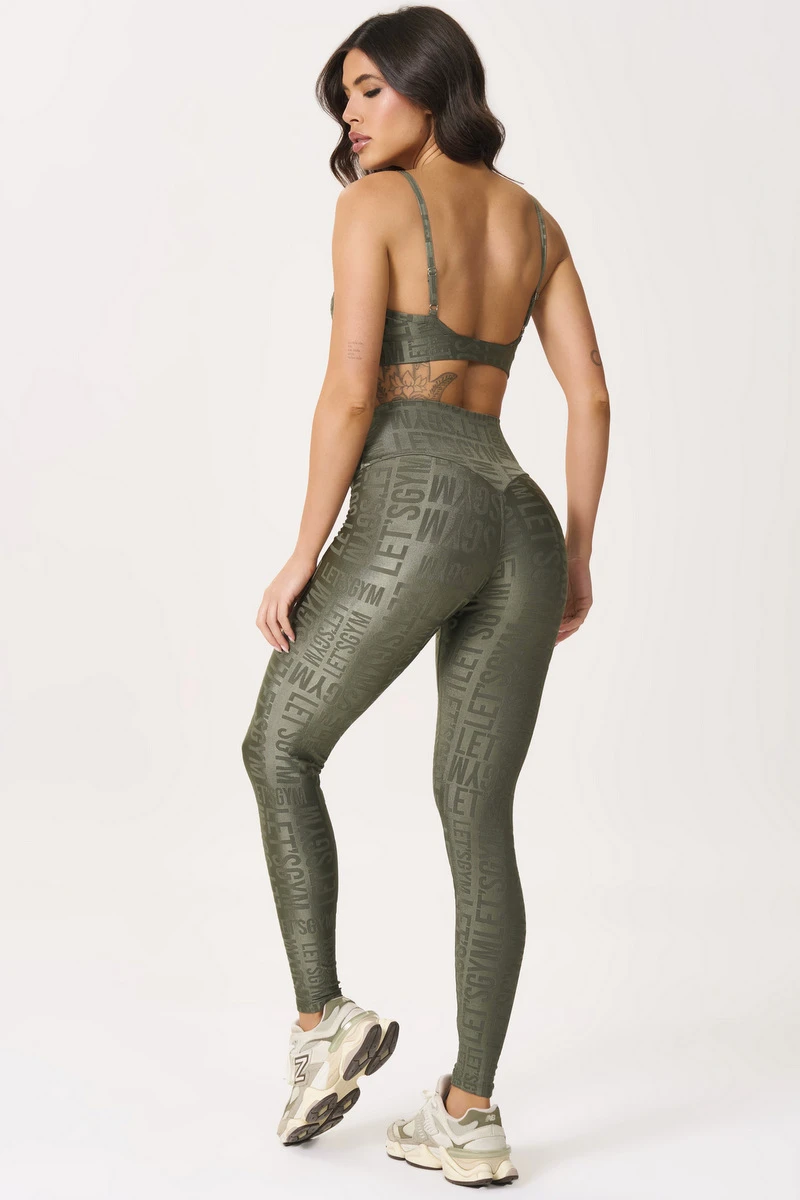 Lets Gym - Legging Velvet Name Forest - 2628FST