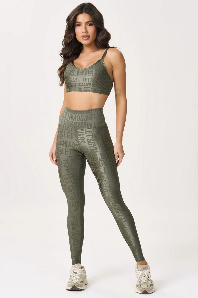 Lets Gym - Legging Velvet Name Forest - 2628FST