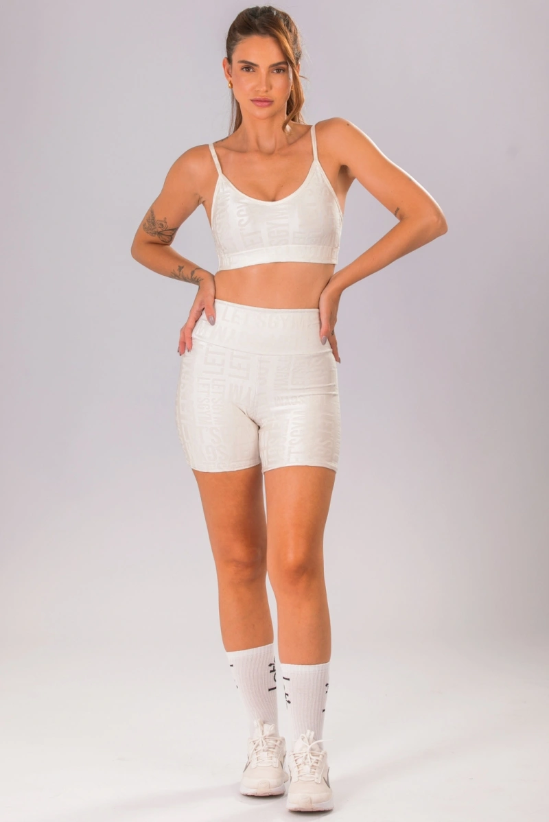Lets Gym - Short Velvet Name Chantilly - 2629CTL