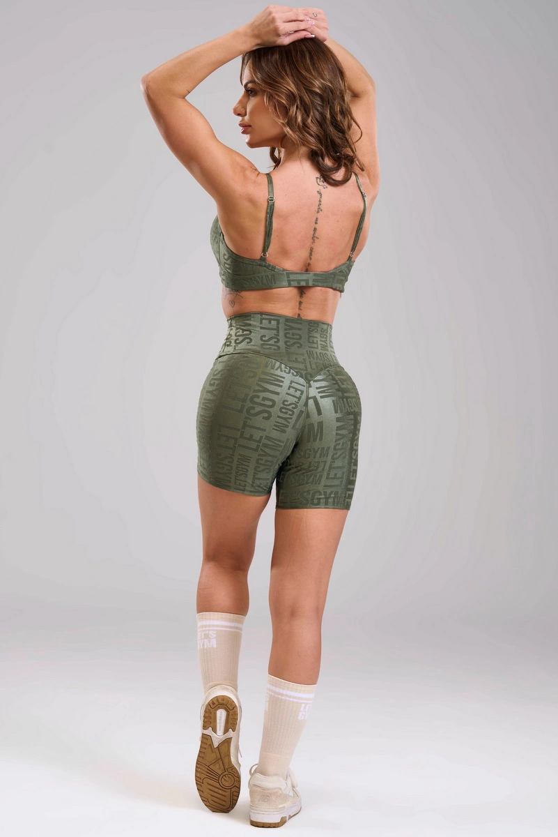 Lets Gym - Short Velvet Name Forest - 2629FST