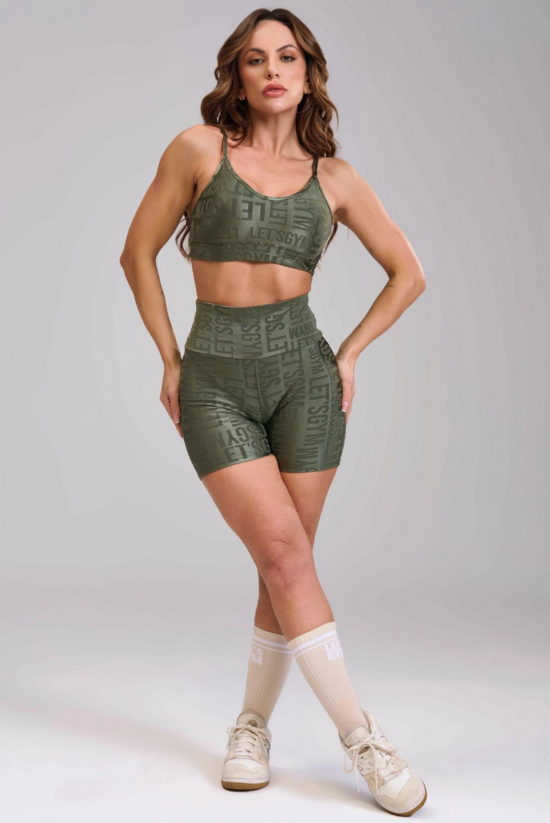 Lets Gym - Short Velvet Name Forest - 2629FST