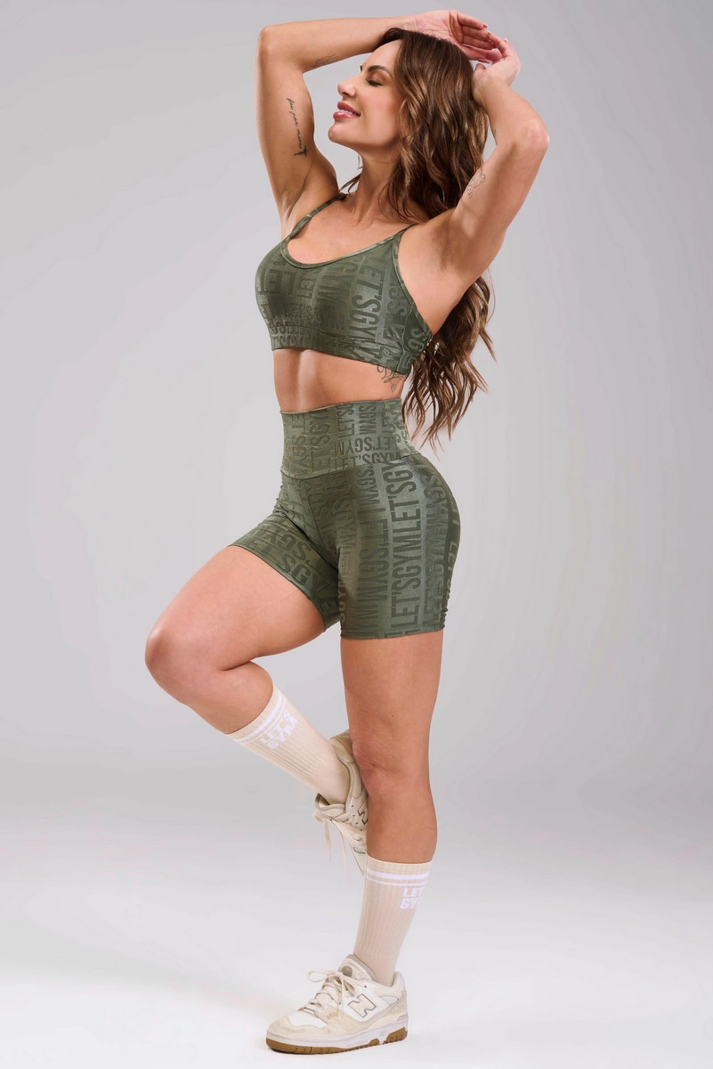 Lets Gym - Short Velvet Name Forest - 2629FST