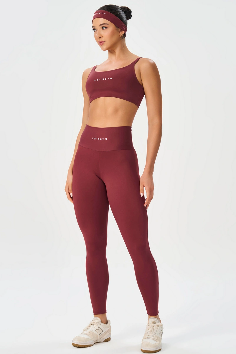 Lets Gym - Basic Colors Dark Berry Legging - 2907DB