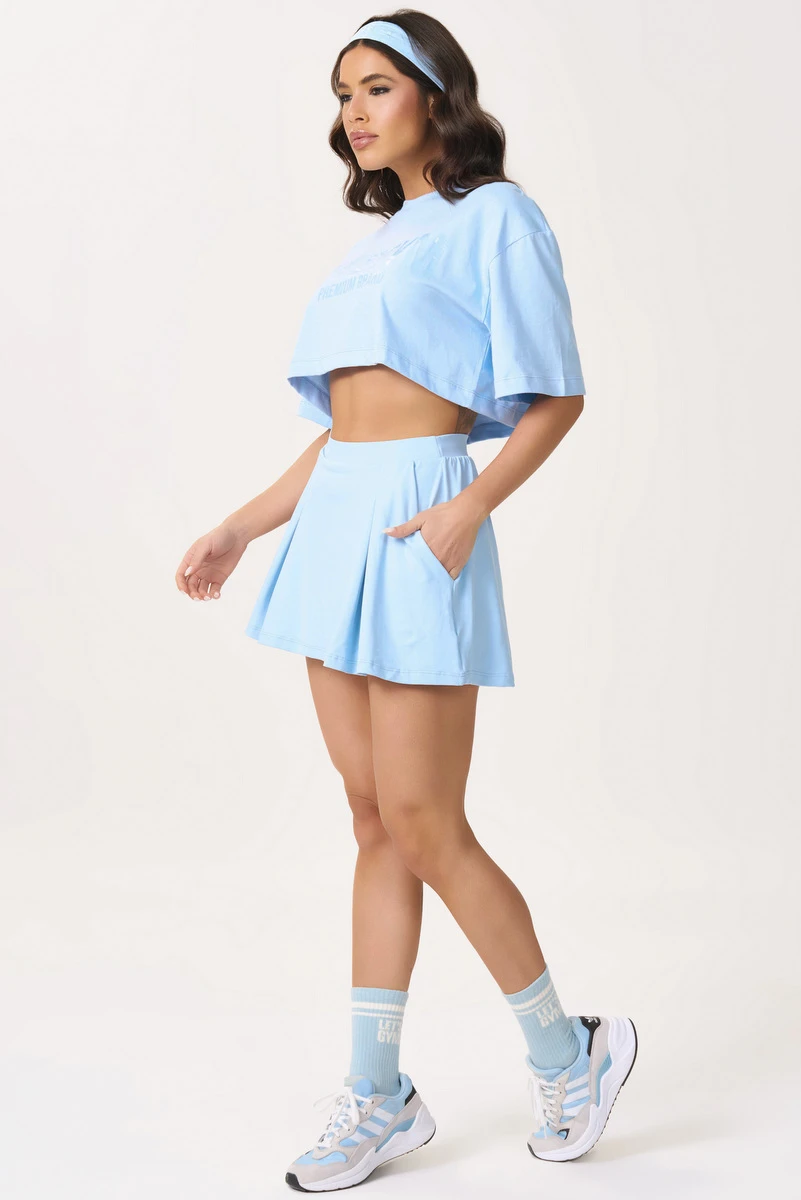 Lets Gym - Cropped Brand Up Serenity - 3079SR