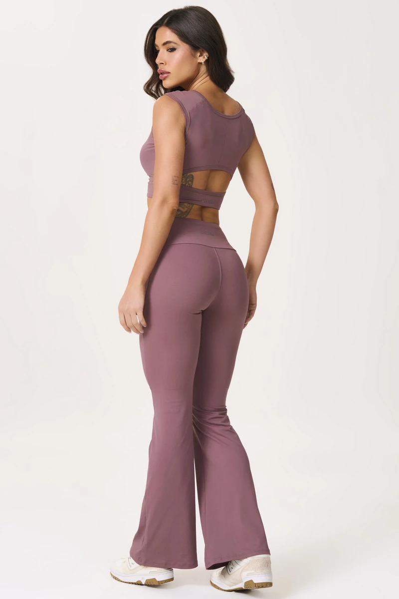 Lets Gym - Pants Flare Lush Smoky Quartz - 3089SQ