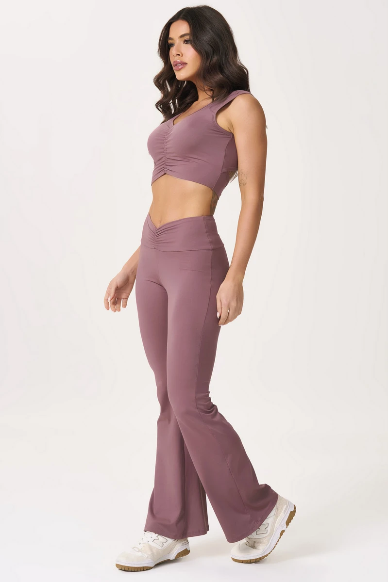 Lets Gym - Pants Flare Lush Smoky Quartz - 3089SQ