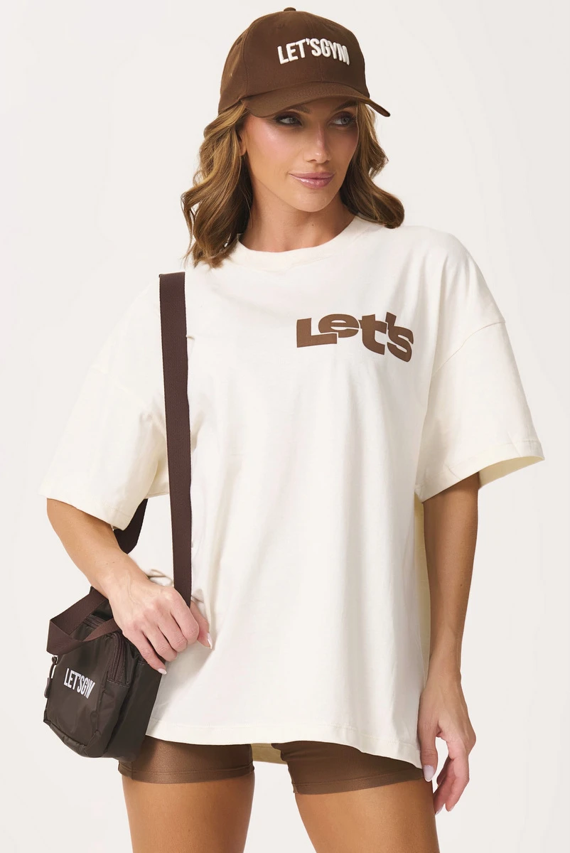 Lets Gym - Camiseta Oversized Motion Off White - 3162OFW