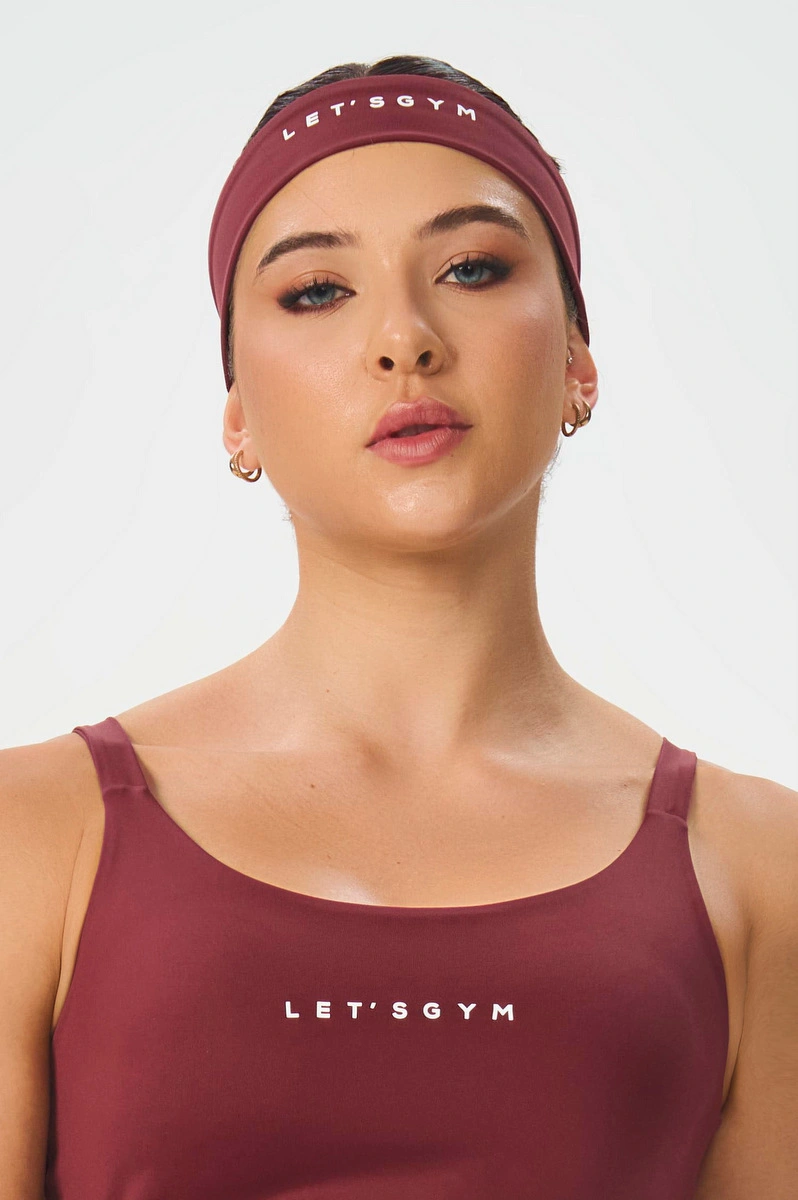 Lets Gym - Basic Colors Dark Berry Headband - 2911DB