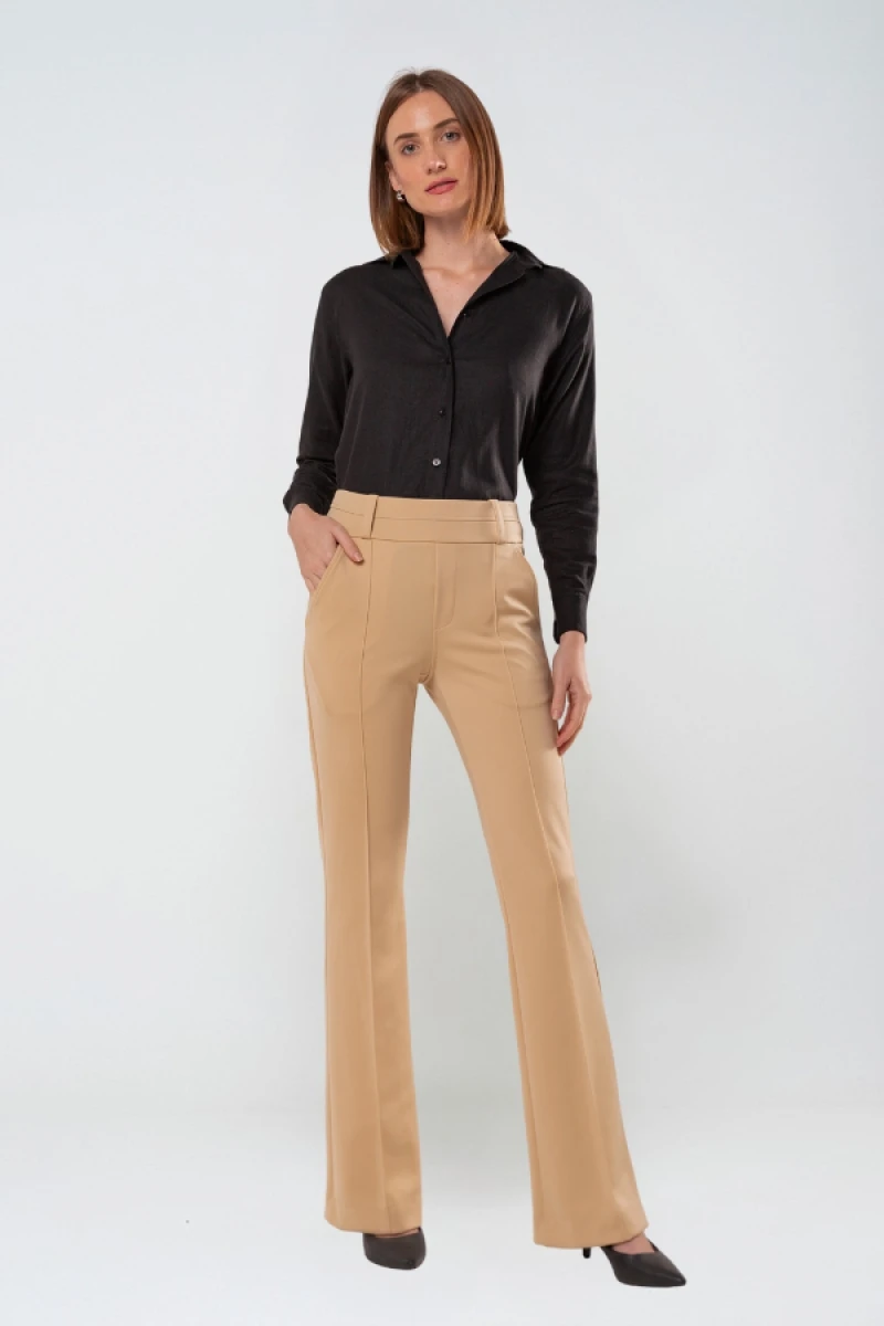 Hidrogênio - CALÇA RETA ROSA BEGE - 20283003