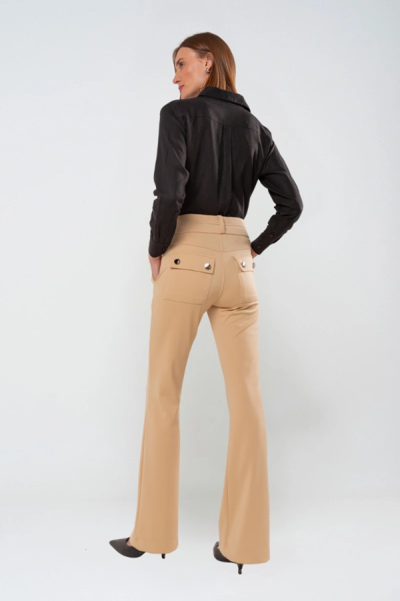 Hidrogênio - CALÇA RETA ROSA BEGE - 20283003