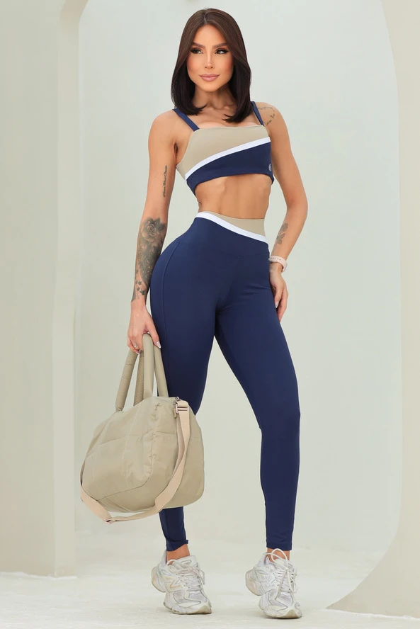 Garotafit - Conjunto Alliance Marinho - FCS417LM