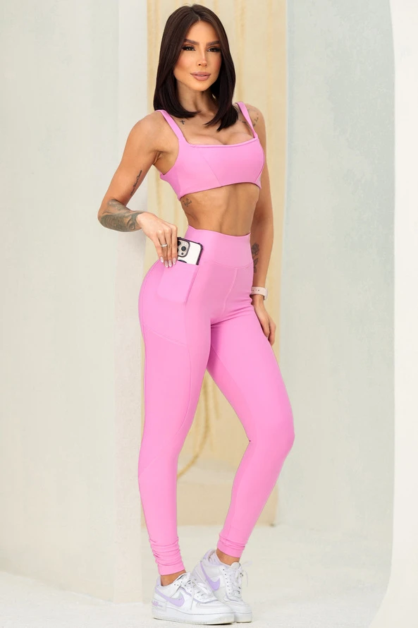 Garotafit - Conjunto Candor Rosa - FCS419D
