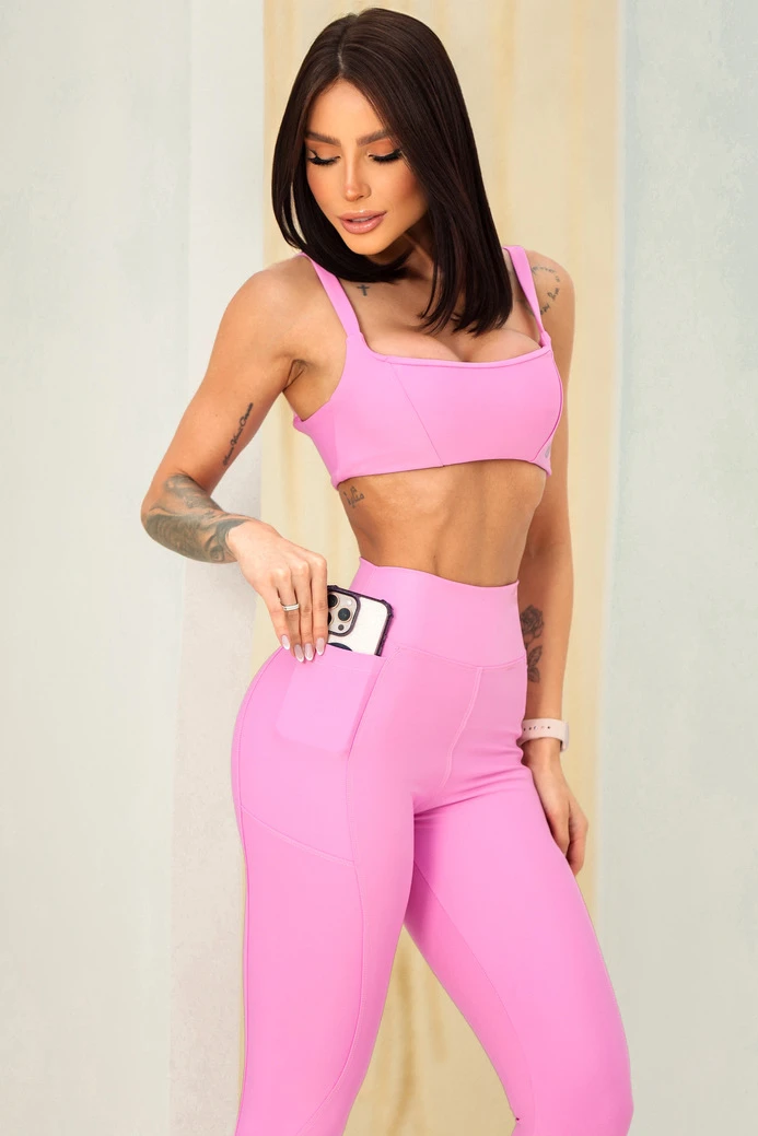 Garotafit - Conjunto Candor Rosa - FCS419D