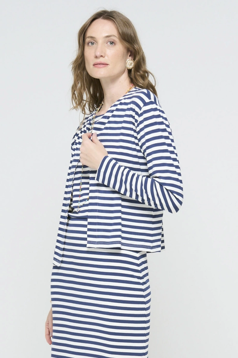 Hidrogênio - CARDIGAN COM REGATA MARINHO - 20634004