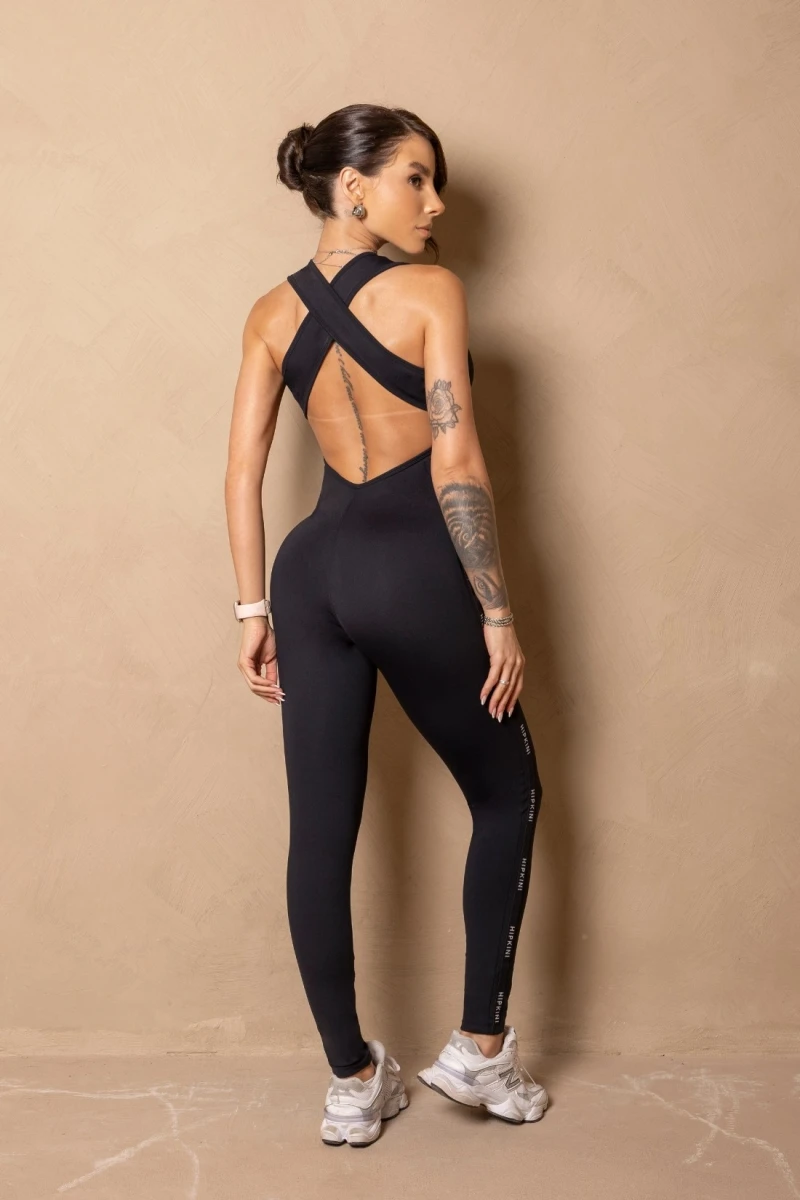 Hipkini - Macacão Fitness Enjoy the moment Preto - 33331452