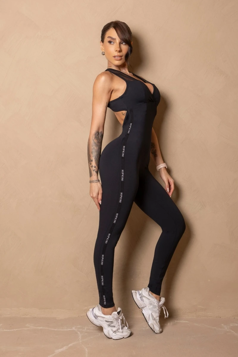 Hipkini - Macacão Fitness Enjoy the moment Preto - 33331452