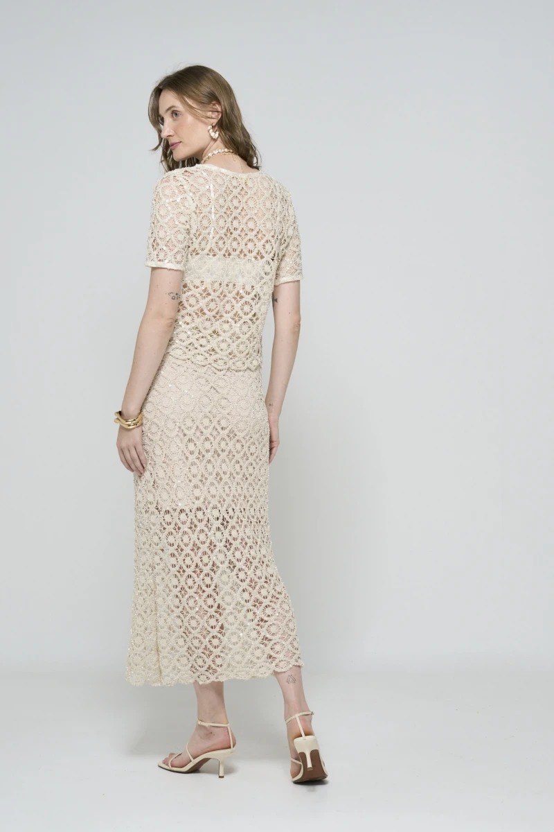 Hidrogênio - SAIA RETA RENDA PAETE NATURAL - 20609182