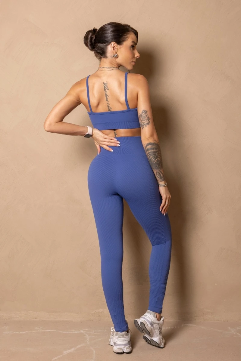 Hipkini - Top Fitness Seamless Enjoy the moment Navy Blue - 33331506