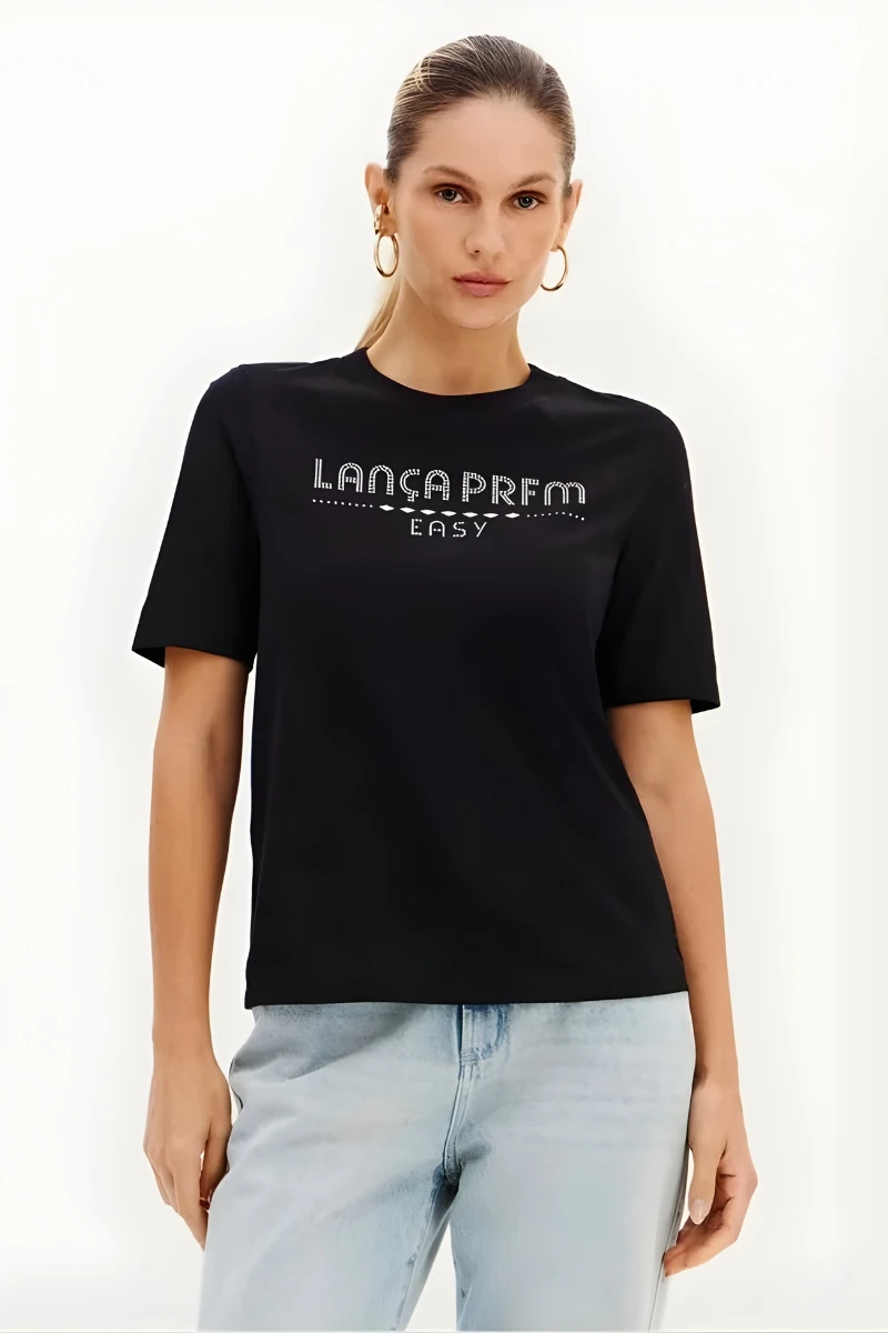 LANÇA PERFUME - Short Sleeve T-shirt with Lança Perfume Applications - 5394