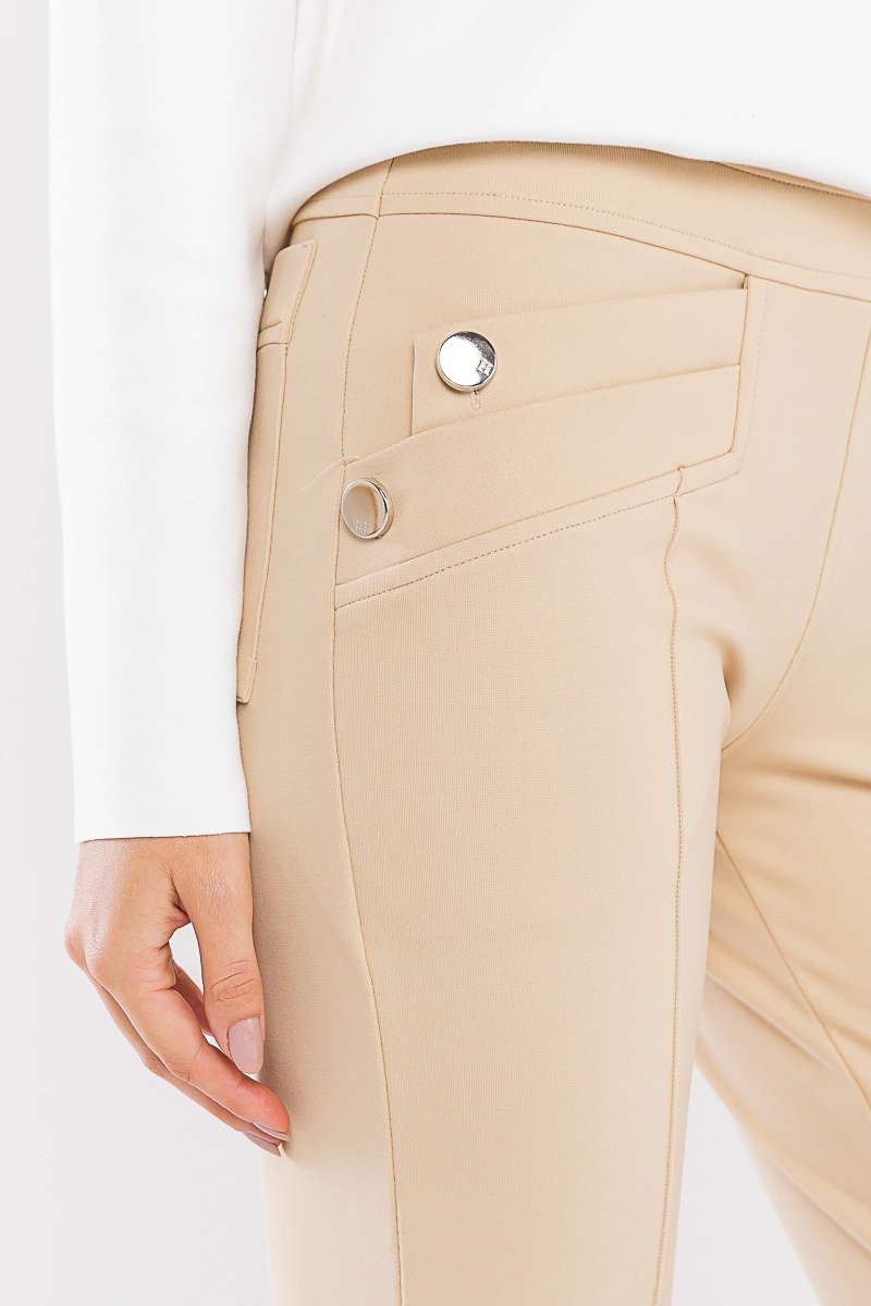 Hidrogênio - Flare pants with lapels, Amora Beige - 20359003