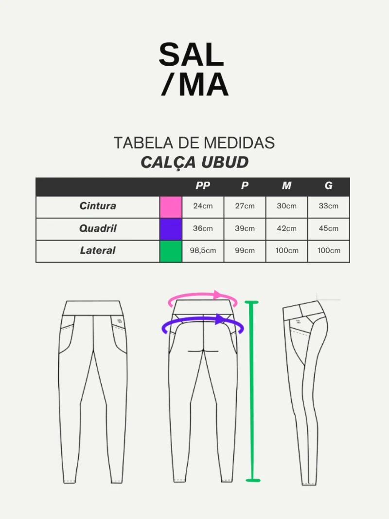 Salma - Calça Legging Olivia Canela - SALFIT3CAN