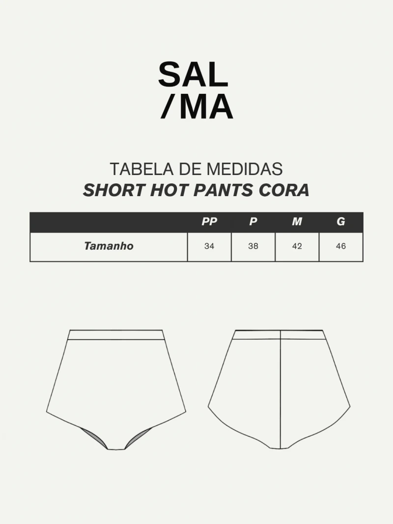 Salma - Short Hot Pants Cora Gelo - SALSURFHP3PRA