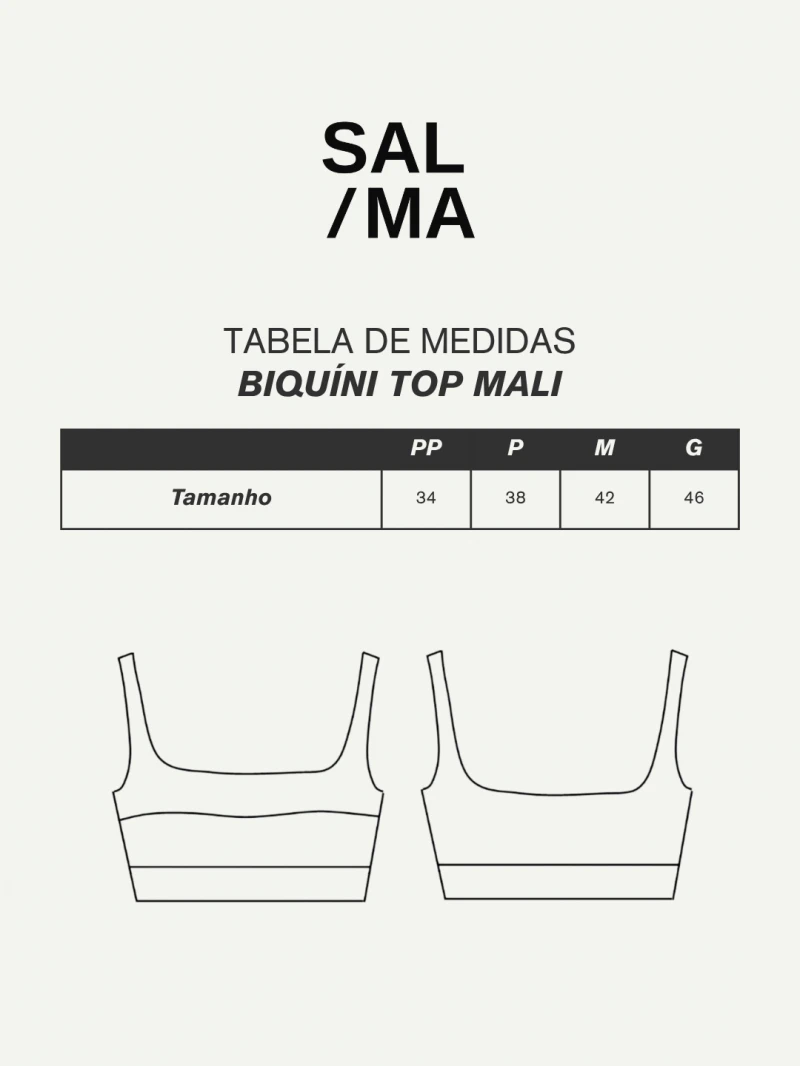 Salma - Sports bra Bikini Mali Black - SALSURFTOP2PRE