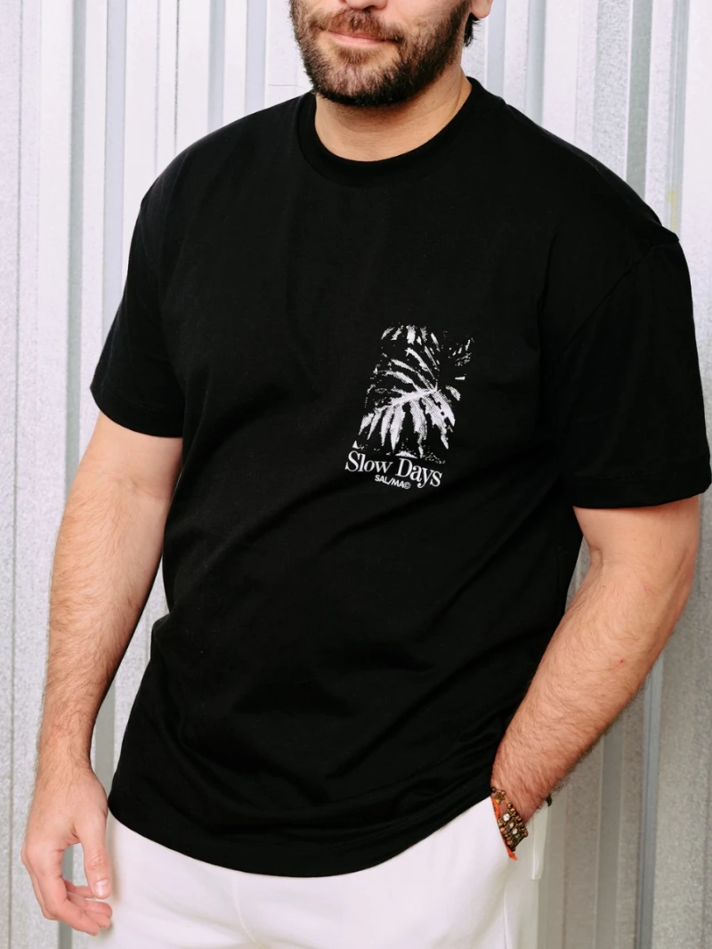 Salma - TShirt Classic Fit Slow Preto - SALTSHIRT4PRE