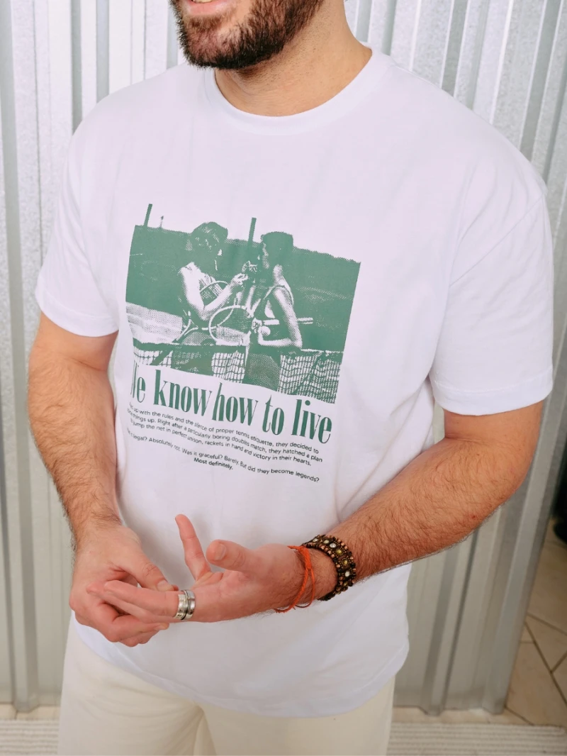 Salma - TShirt Classic Fit Just Living Branco - SALTSHIRT6BRA