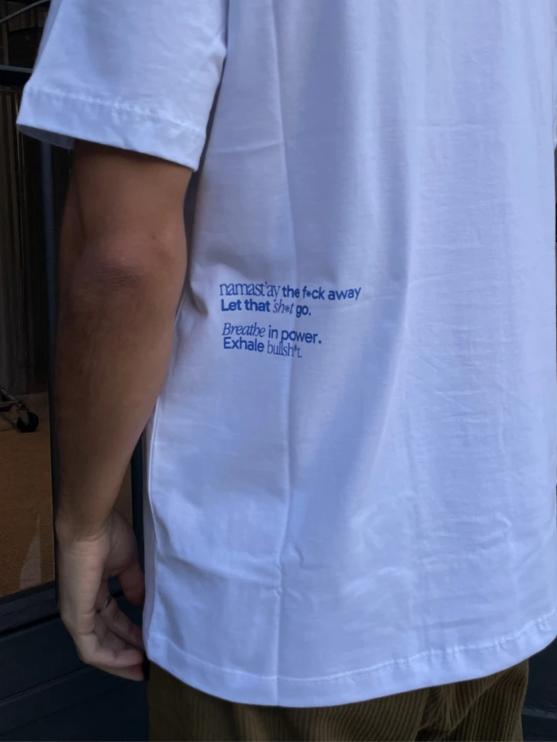 Salma - TShirt Classic Fit Namastay Branco - SALTSHIRT7BRA