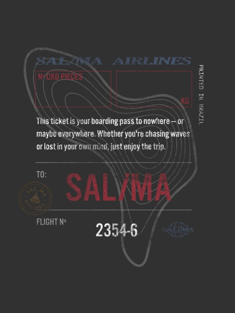 Salma - TShirt Classic Fit To Viajando Preto - SALTSHIRT8PRE