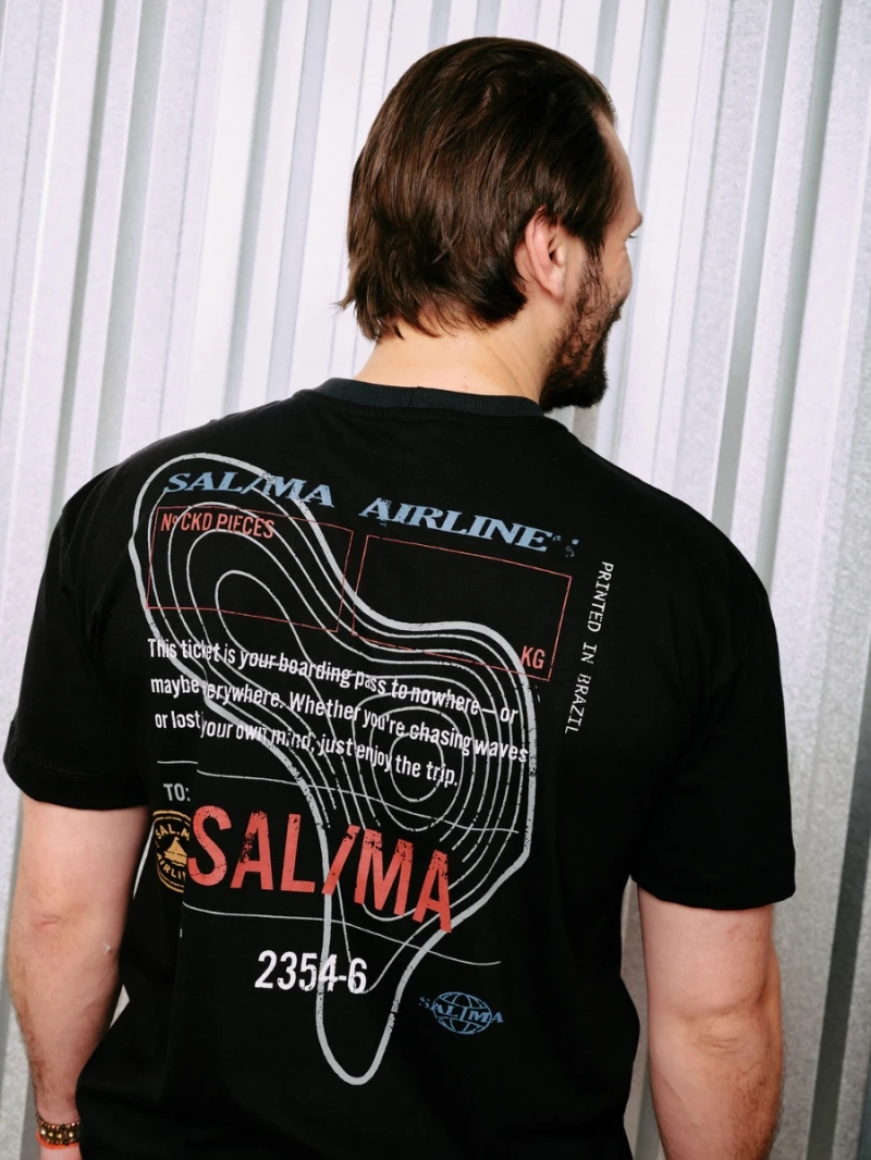 Salma - TShirt Classic Fit To Viajando Preto - SALTSHIRT8PRE