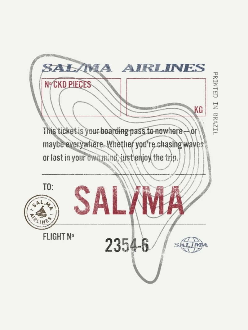 Salma - TShirt Classic Fit To Viajando Branco - SALTSHIRT8BRA